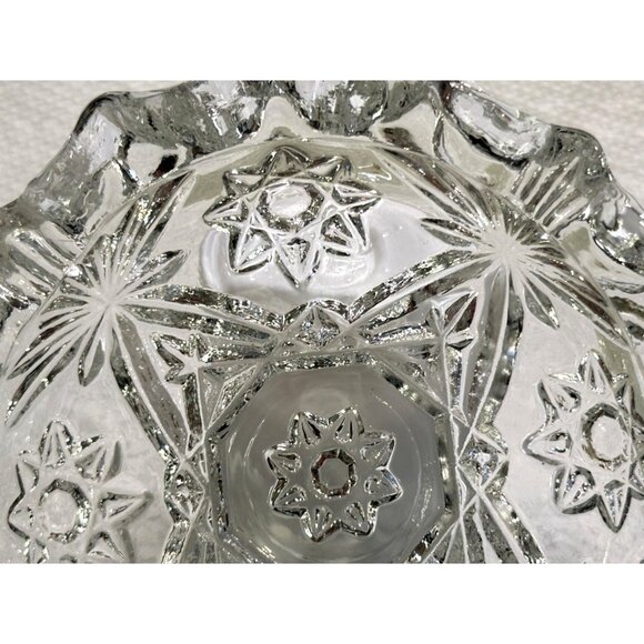 Hocking Glass Co Early American Prescut Coasters Ashtrays Clear Star of David - Picture 5 of 15